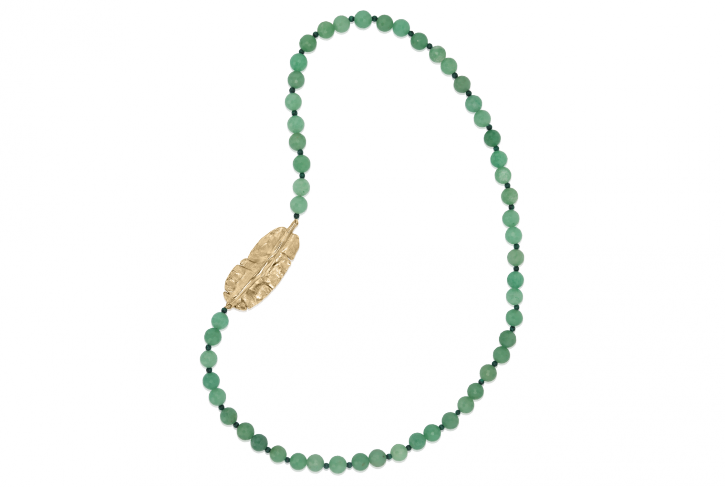 Banana Leaf Asymmetrical Necklace