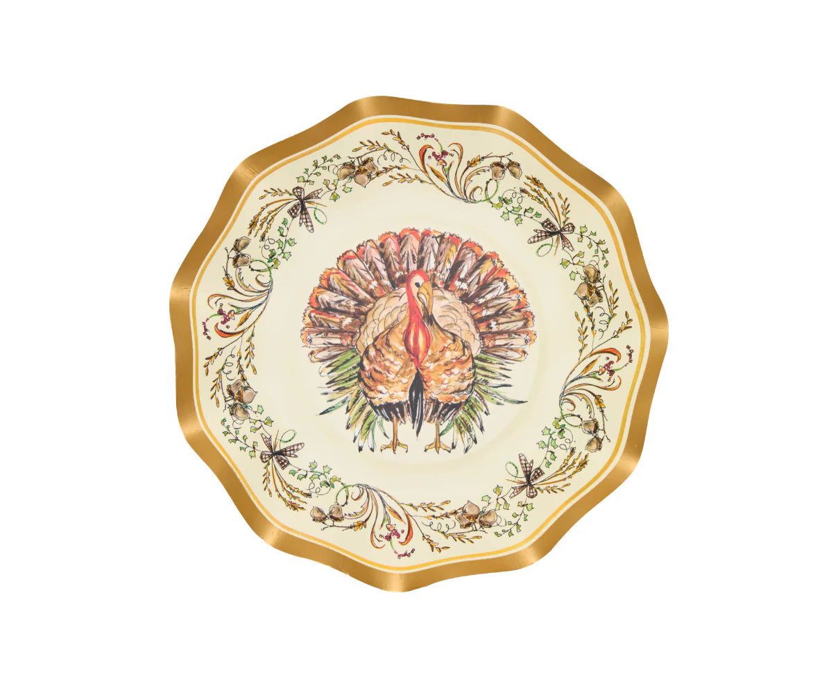Turkey & Gourds Appetizer/Dessert Bowls/8pk