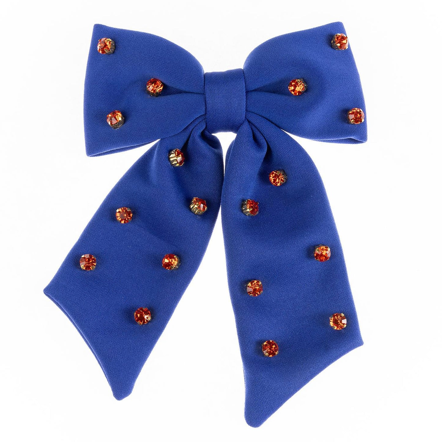 Sammy Hair Bow Blue & Orange
