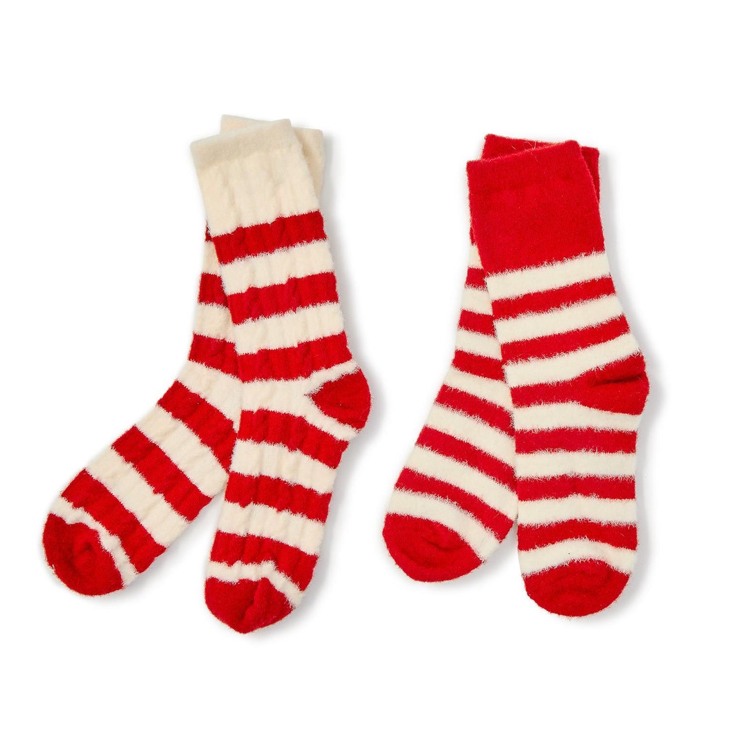 Fuzzy Stripe Socks
