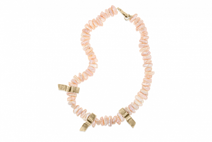 Banner Peach Biwa Pearl Necklace