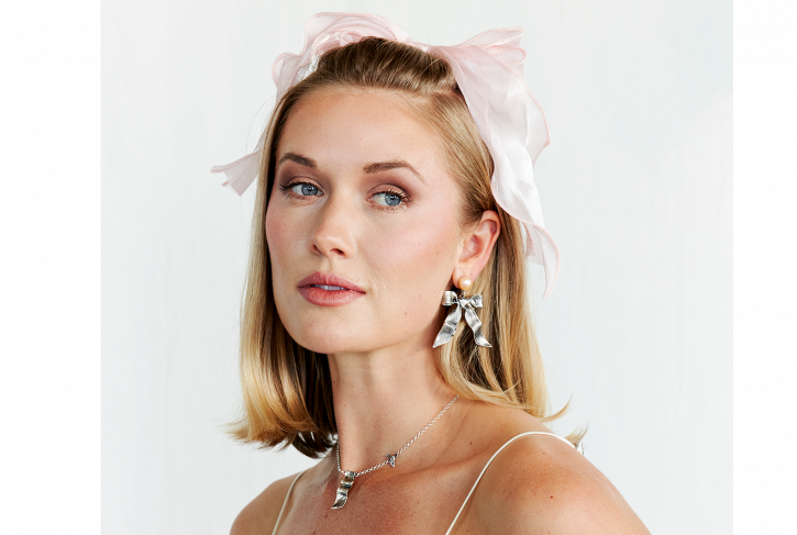 Bow Dangle Freshwater Pearl Earrings