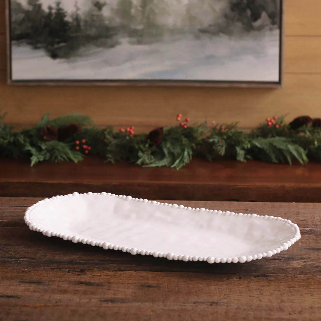 BB VIDA Alegria Large Oval Platter (White)