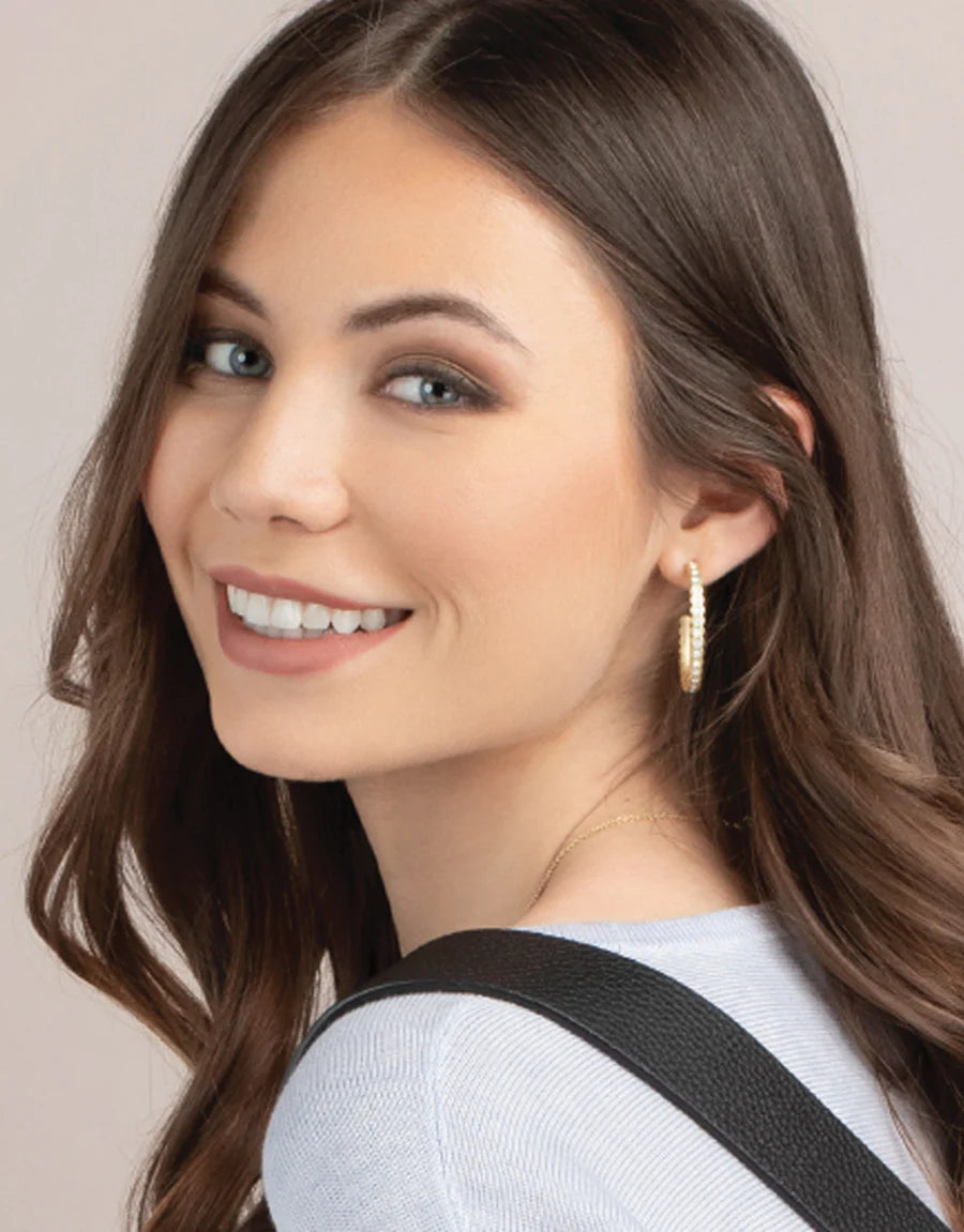 Chambers Hoop Earrings White Opal