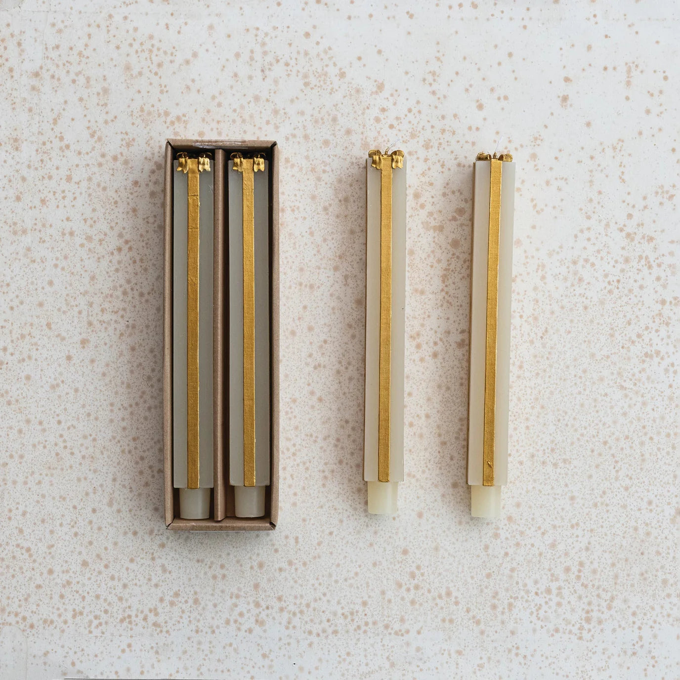 Unscented Package Shaped Taper Candles in Box