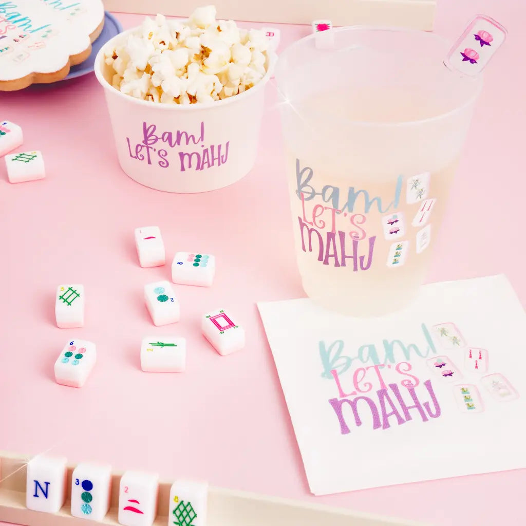 Bam Let's Mahj Mahjong Shatterproof Cup | Set of 8, 16oz