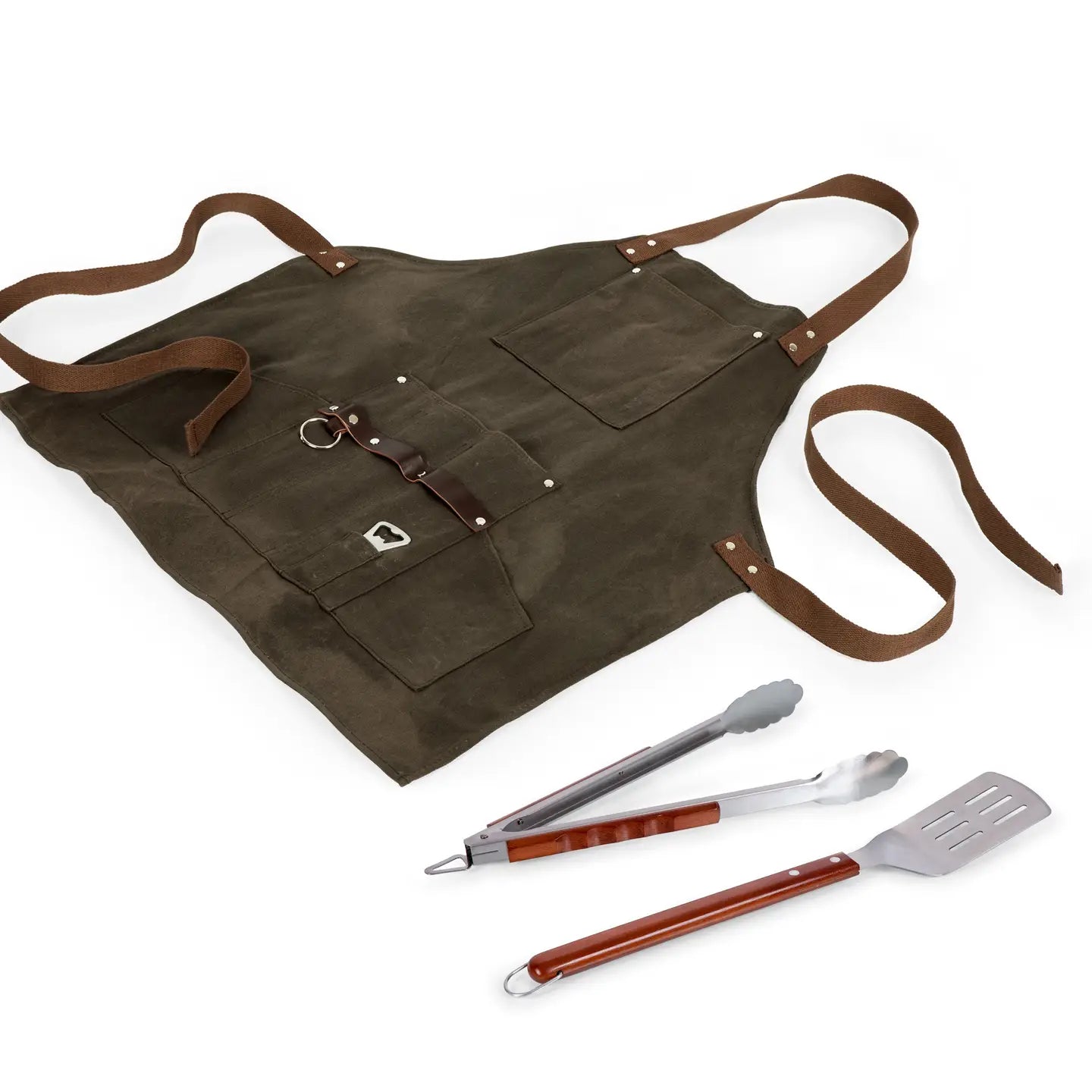 Bbq Apron with Tools & Bottle Opener