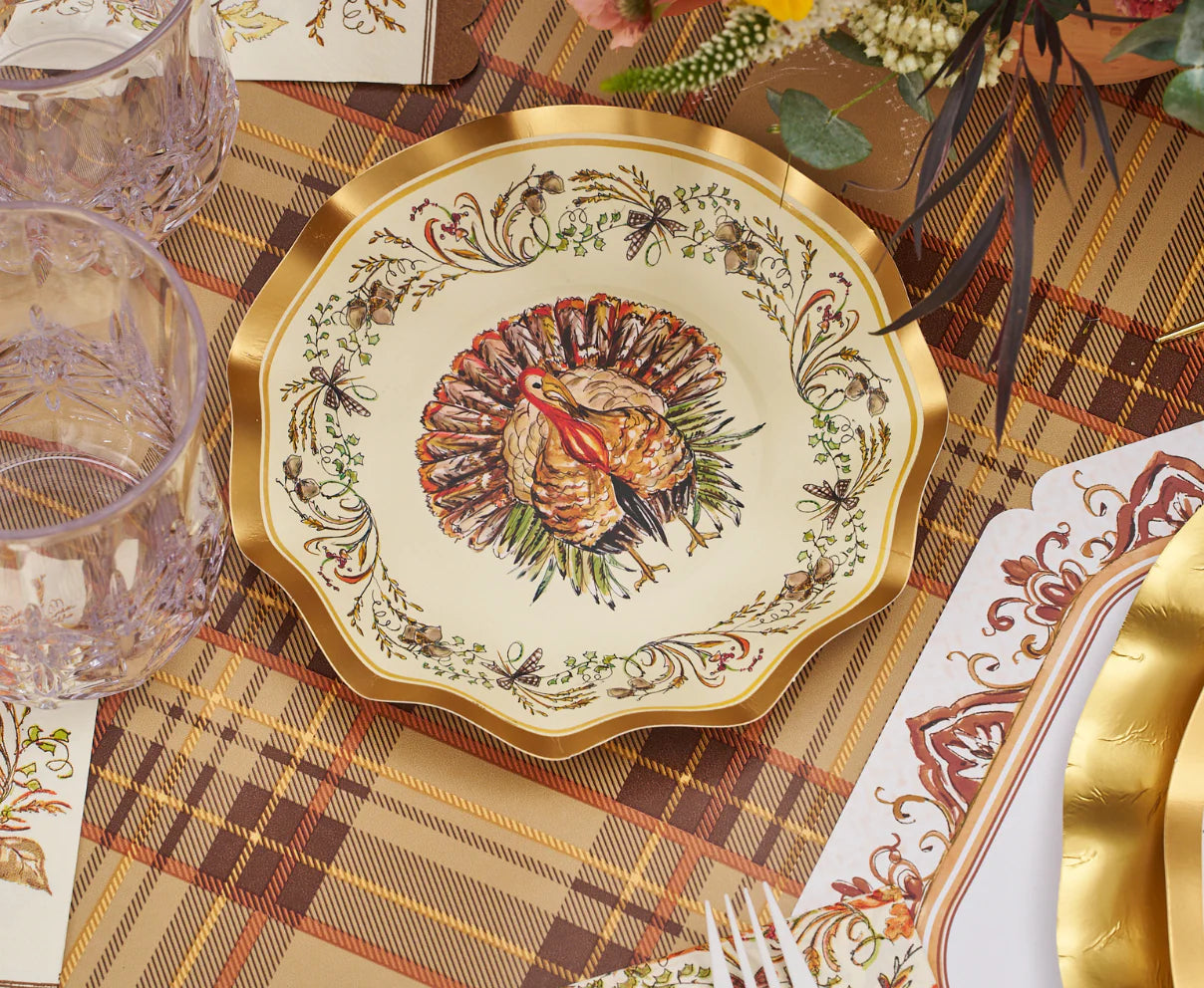 Turkey & Gourds Appetizer/Dessert Bowls/8pk