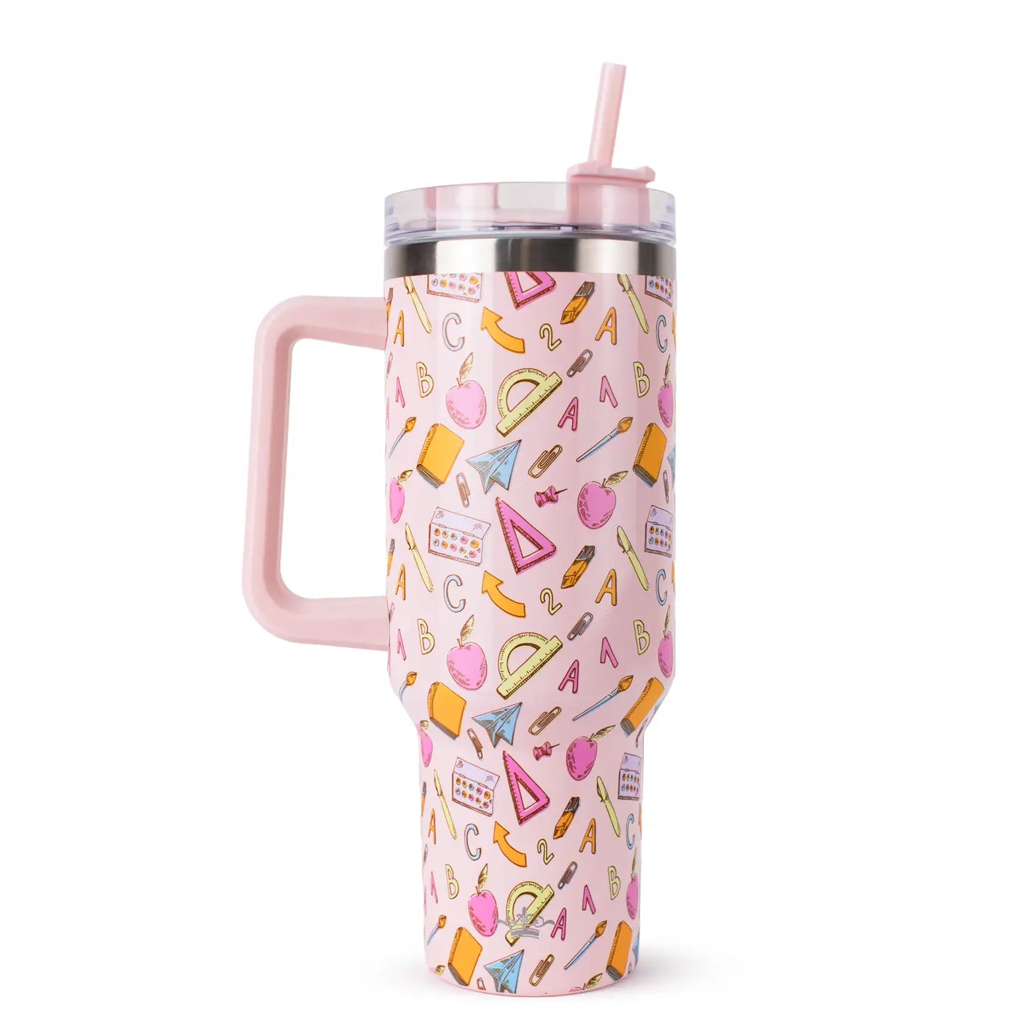 Back To School Tumbler Pink/Multi 40oz