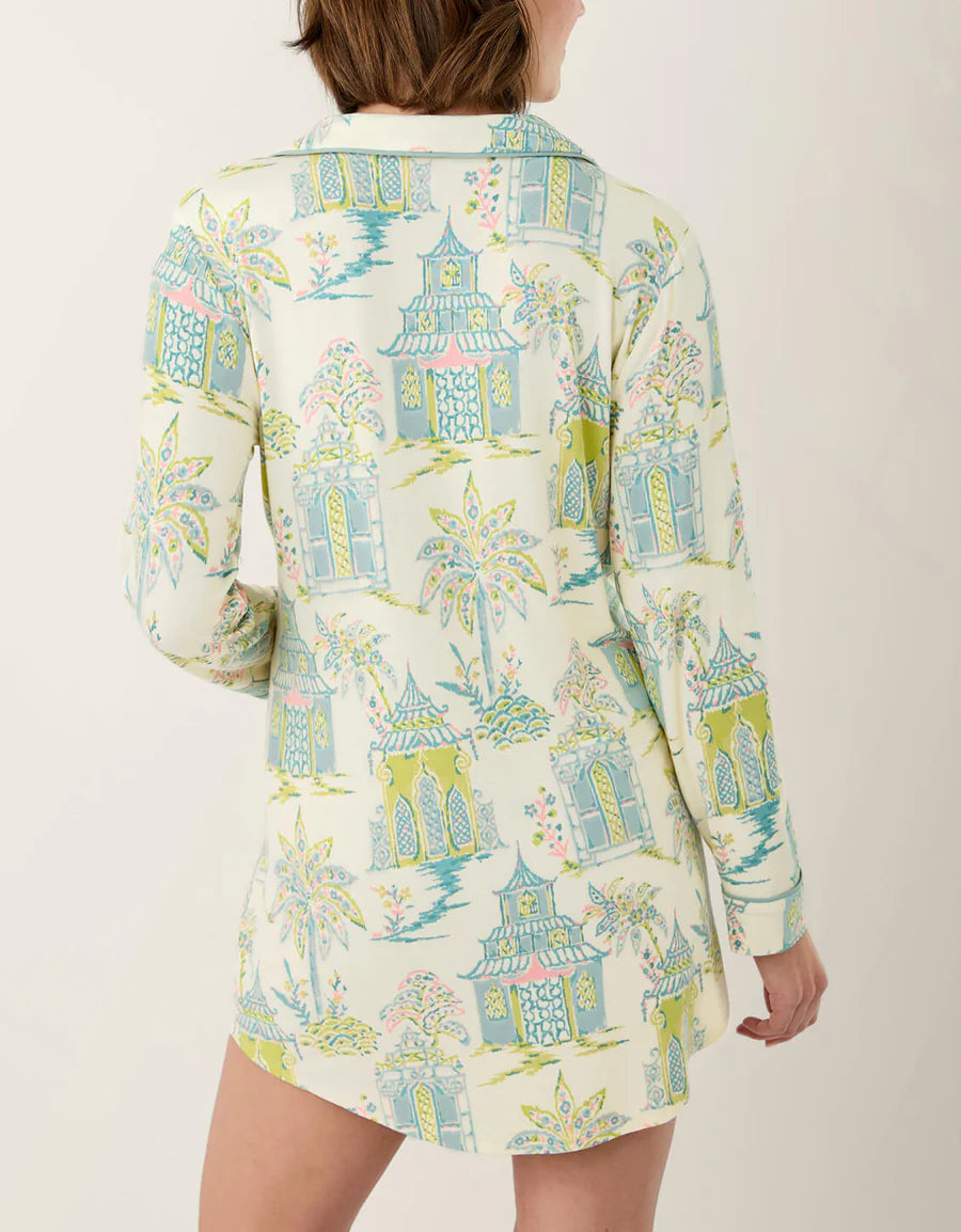 Pajama Sleep Shirt Flagler Teal