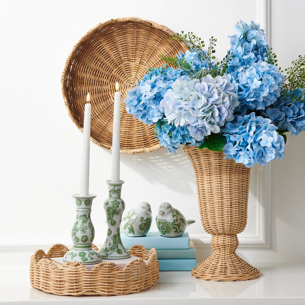 19" Real Touch Light Blue Hydrangea Stem