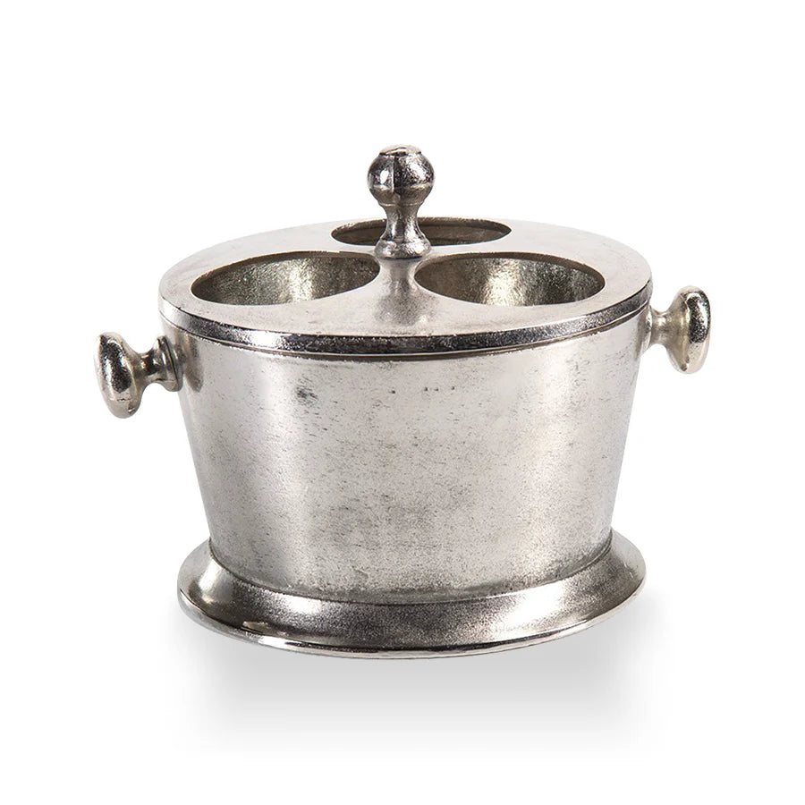 Raw Aluminum Three Bottle Wine Holder-Nickel