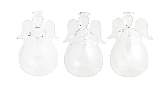Glass Angel Bud Vases
