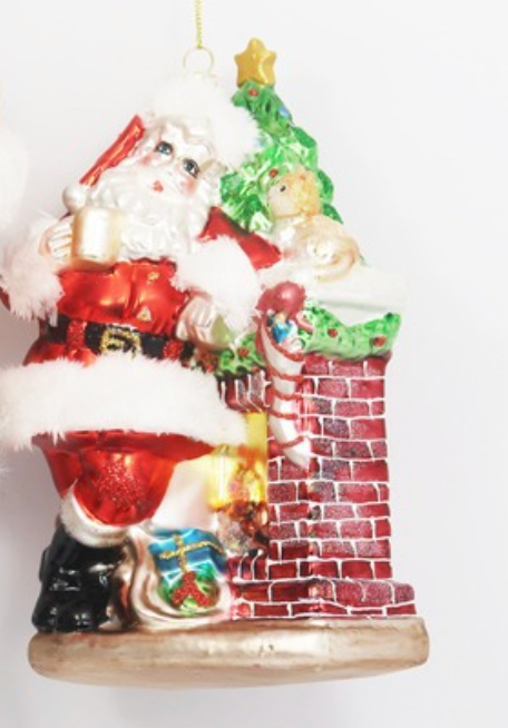 Oversized Santa Ornaments