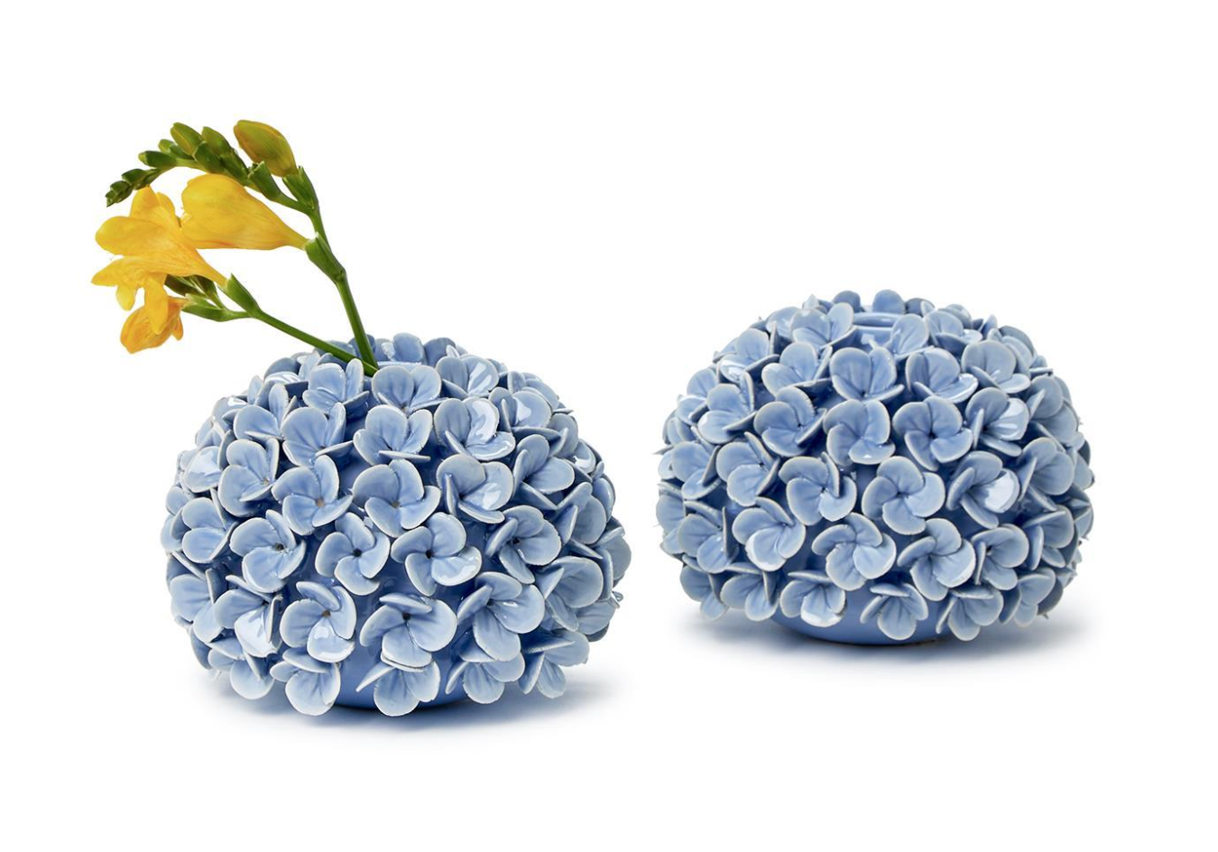 Hydrangea Flower Bud Vases / Taper Candle Holders