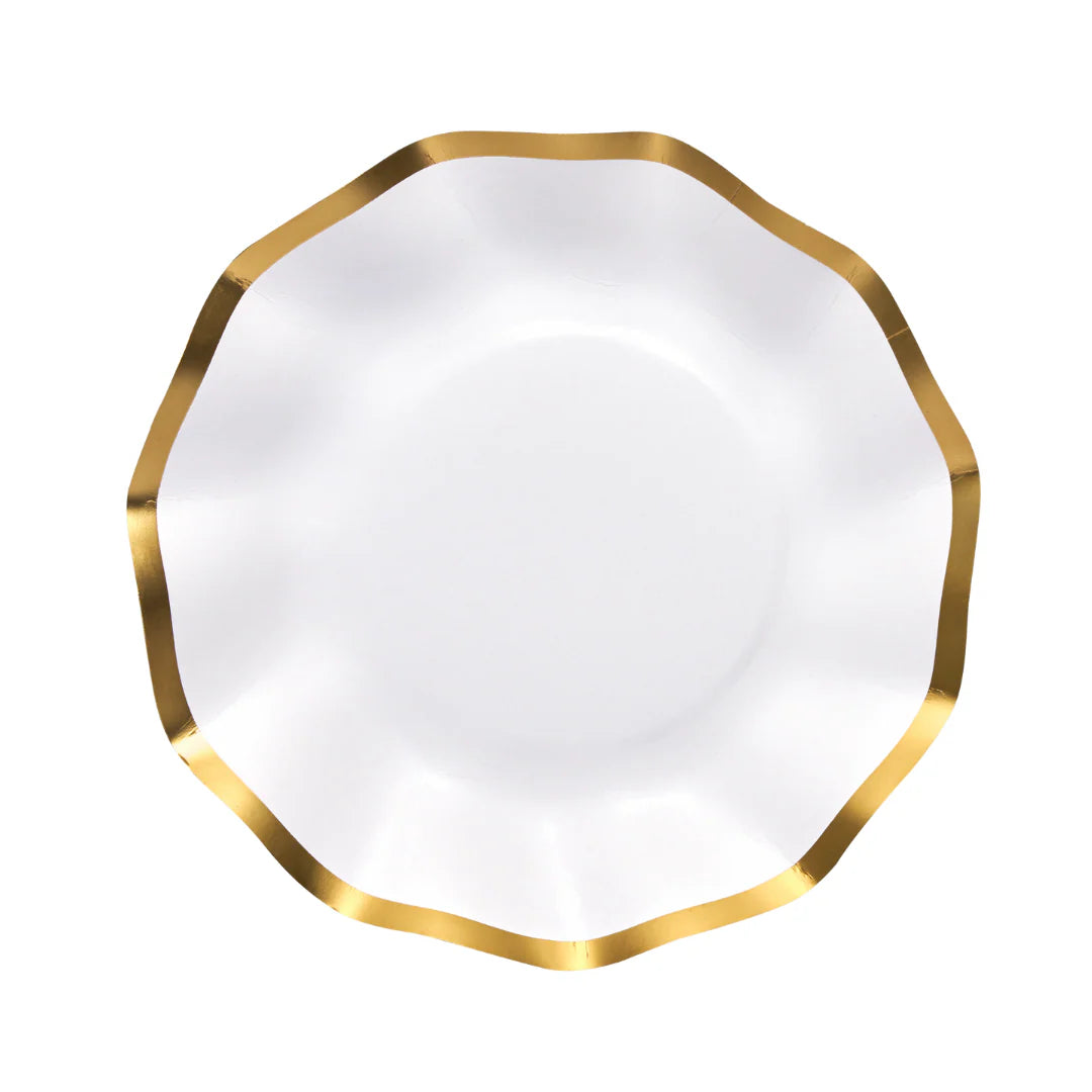 Everyday White Wavy Appetizer/Dessert Bowls/8pk