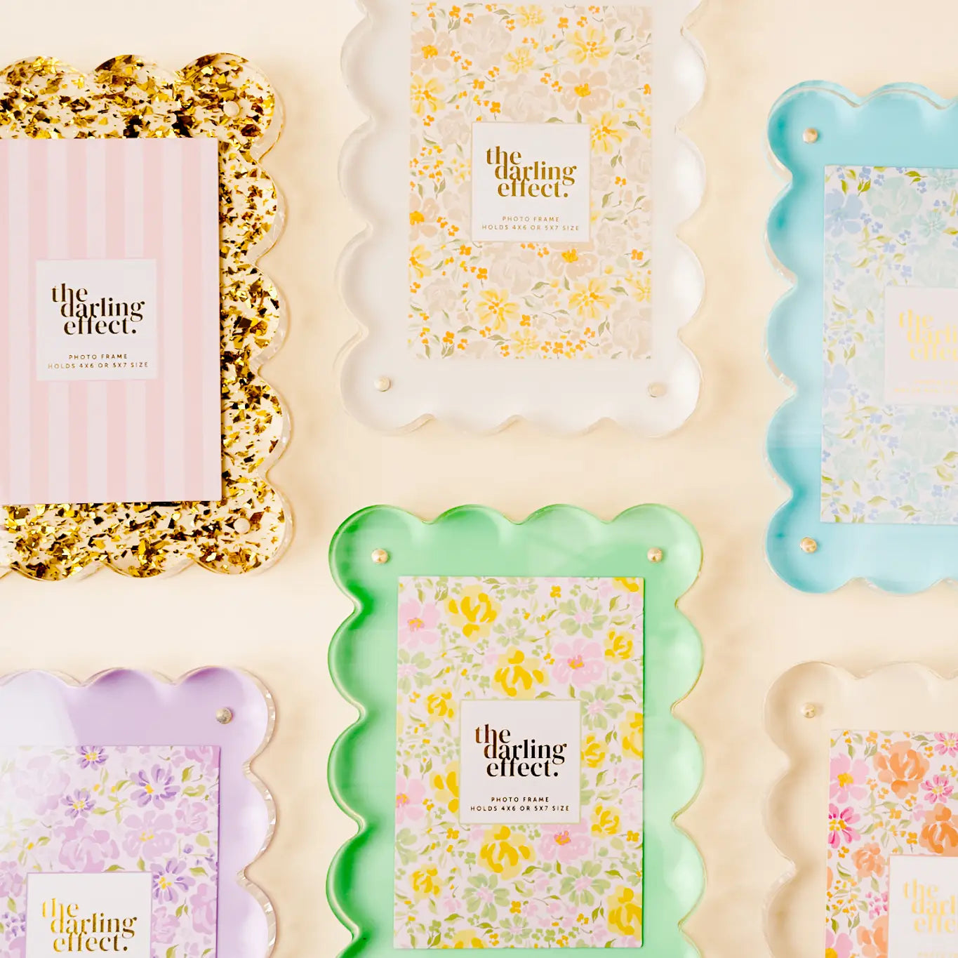 Rectangle Scalloped Acrylic Frame