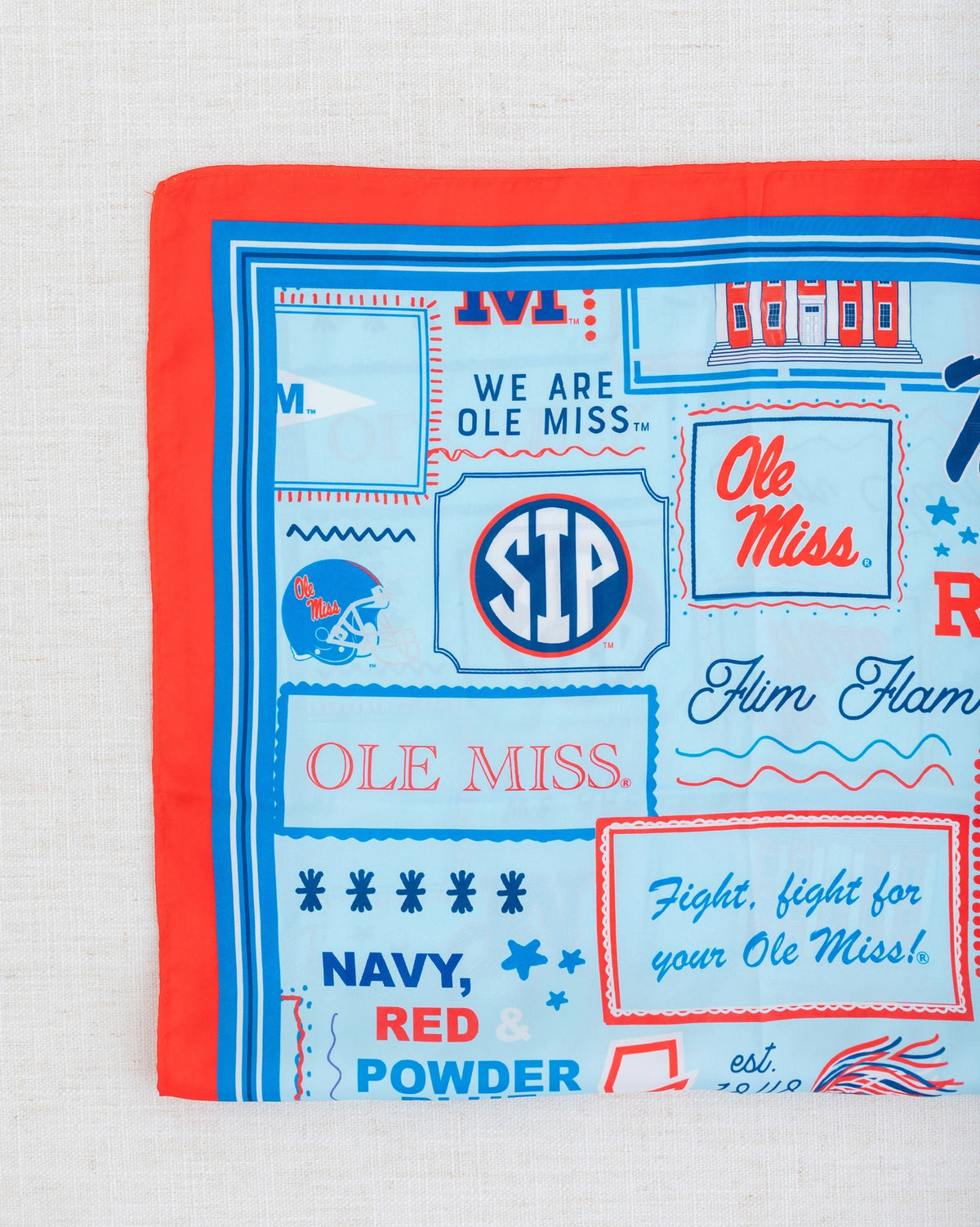 Ole Miss Silk Scarf