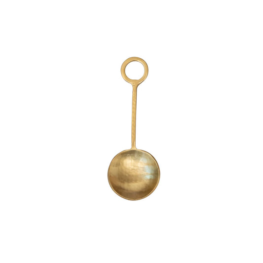 Hammered Stainless Steel Spoon, Gold Finish