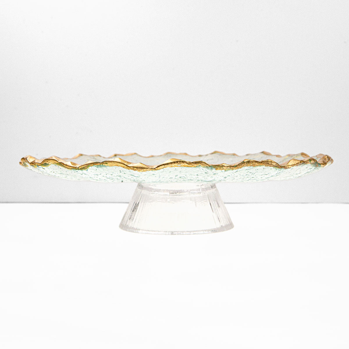 Triomphe Cake Stand Clear/Gold 10.6"