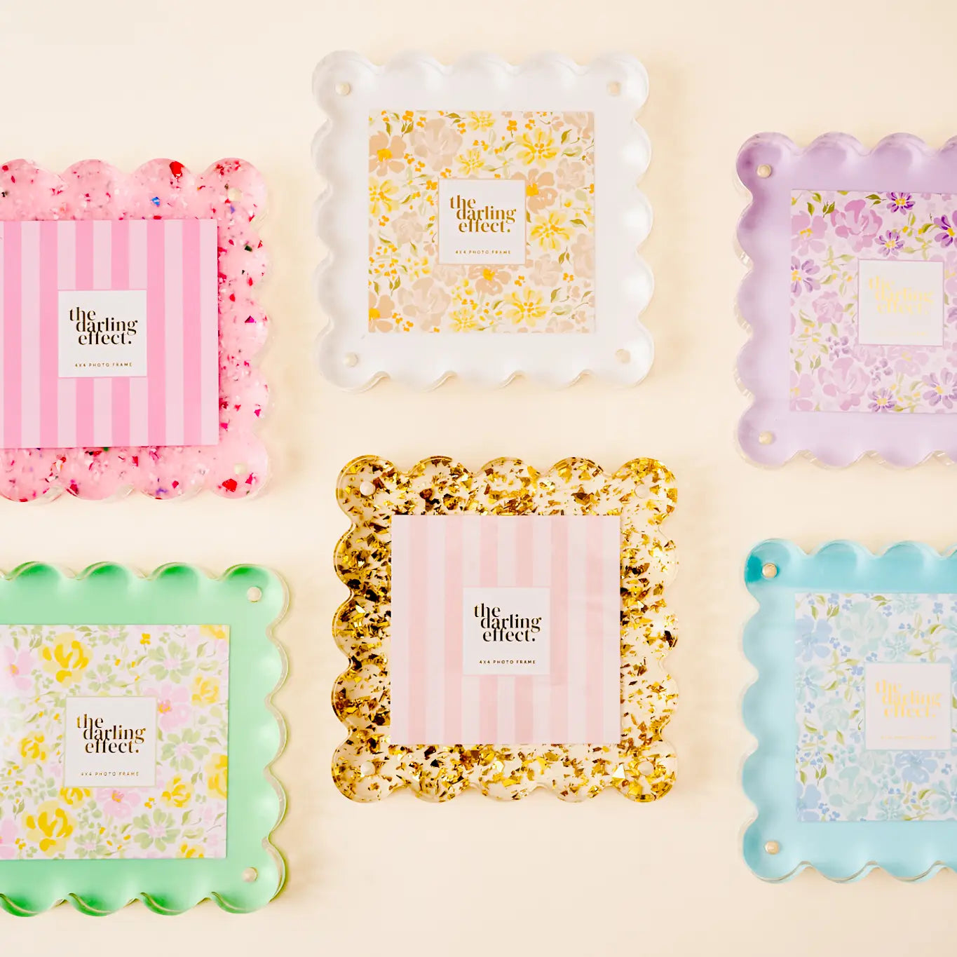 Square Scalloped Acrylic Frame