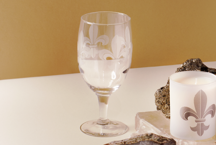 Mignon Faget Fleur de Lis Goblets