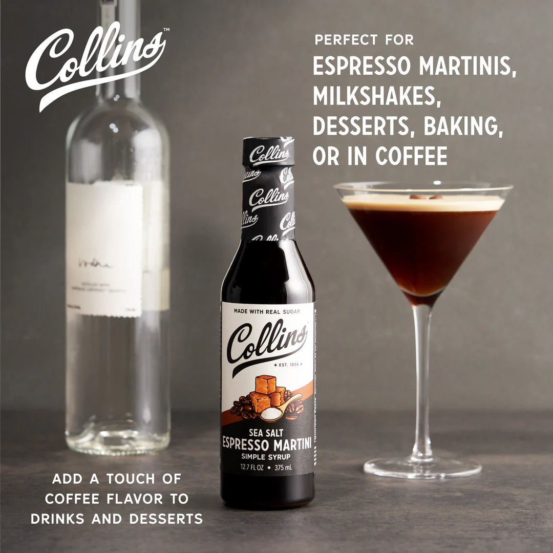 SEA SALT ESPRESSO MARTINI SYRUP 12.7 OZ. COLLINS