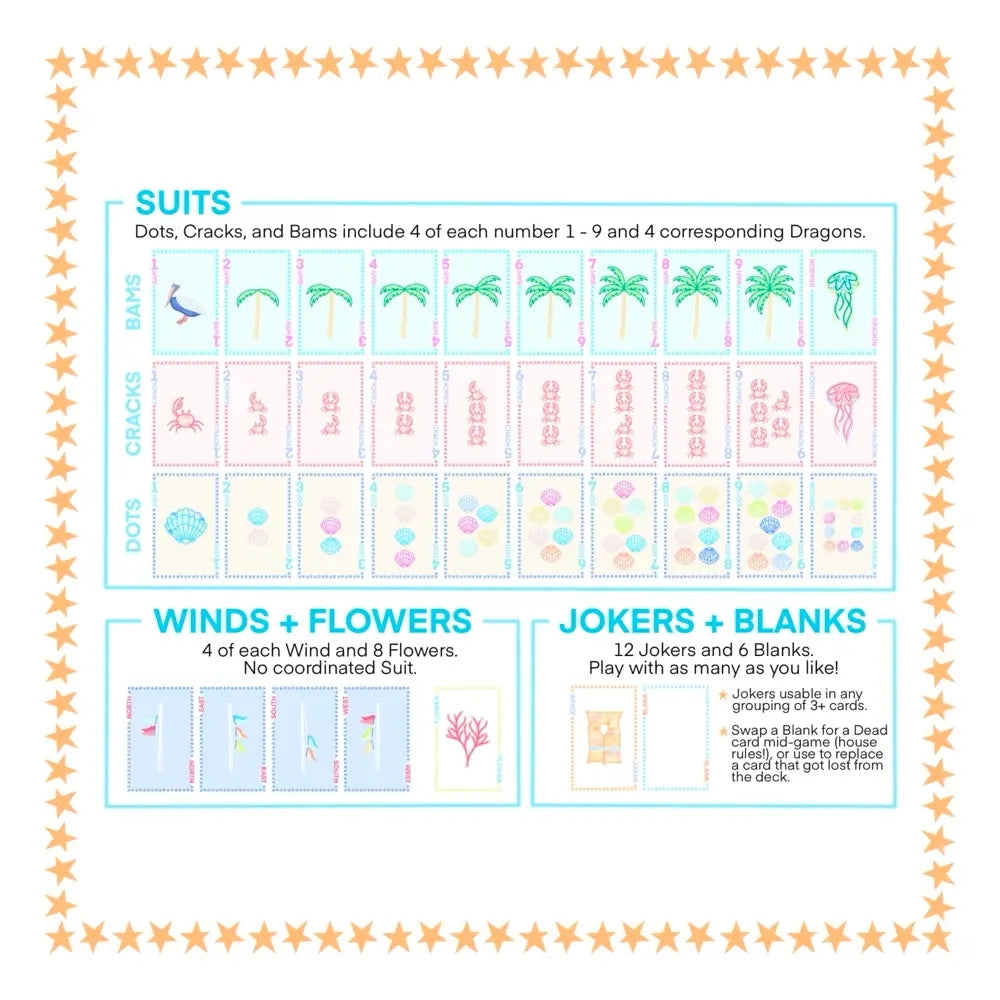 Play Away Mahjong - Beach Playing Card Deck