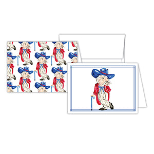 Handpainted College Mascot Petite Note Combo