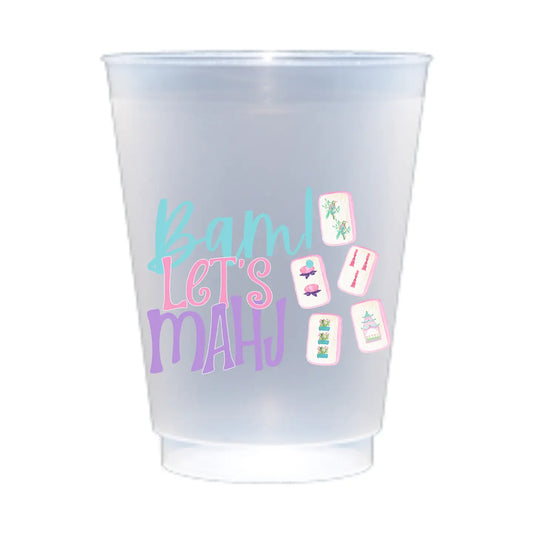 Bam Let's Mahj Mahjong Shatterproof Cup | Set of 8, 16oz