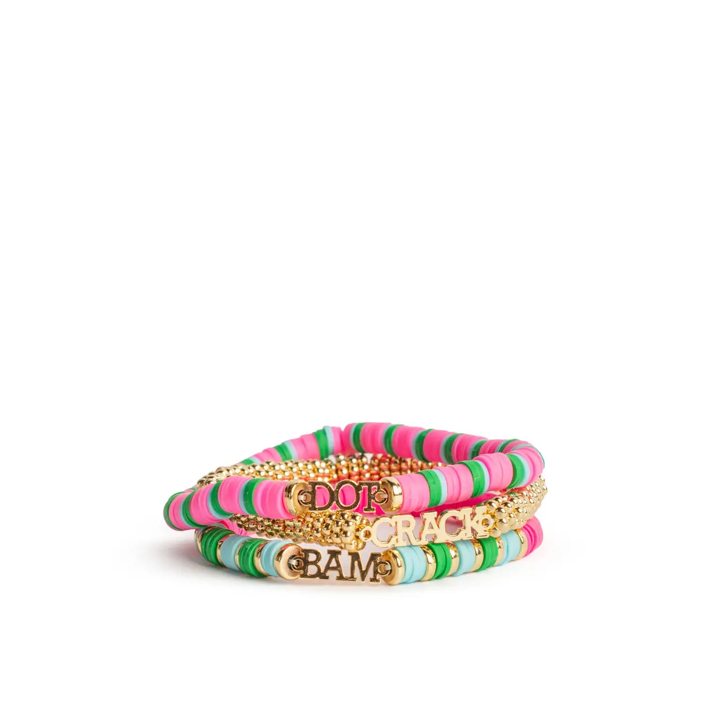 Dot Crack Bam Beaded Bracelet Stack