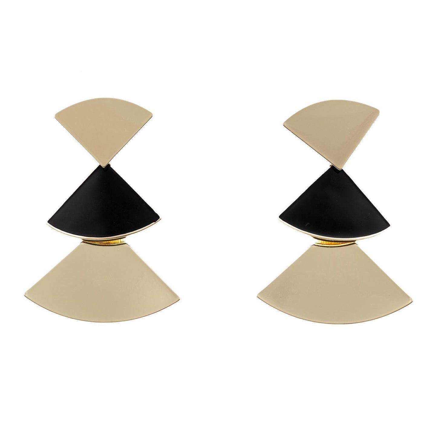 Rita Earrings Black & Gold