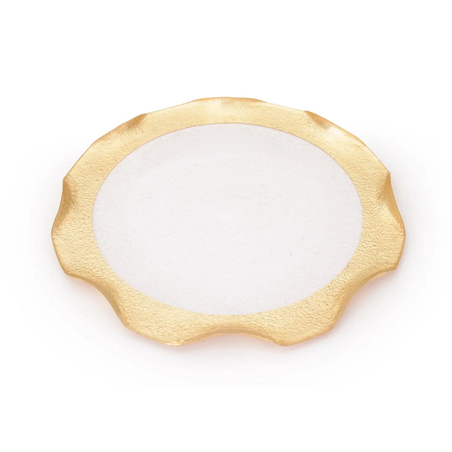 9" Wavy Plates with Gold