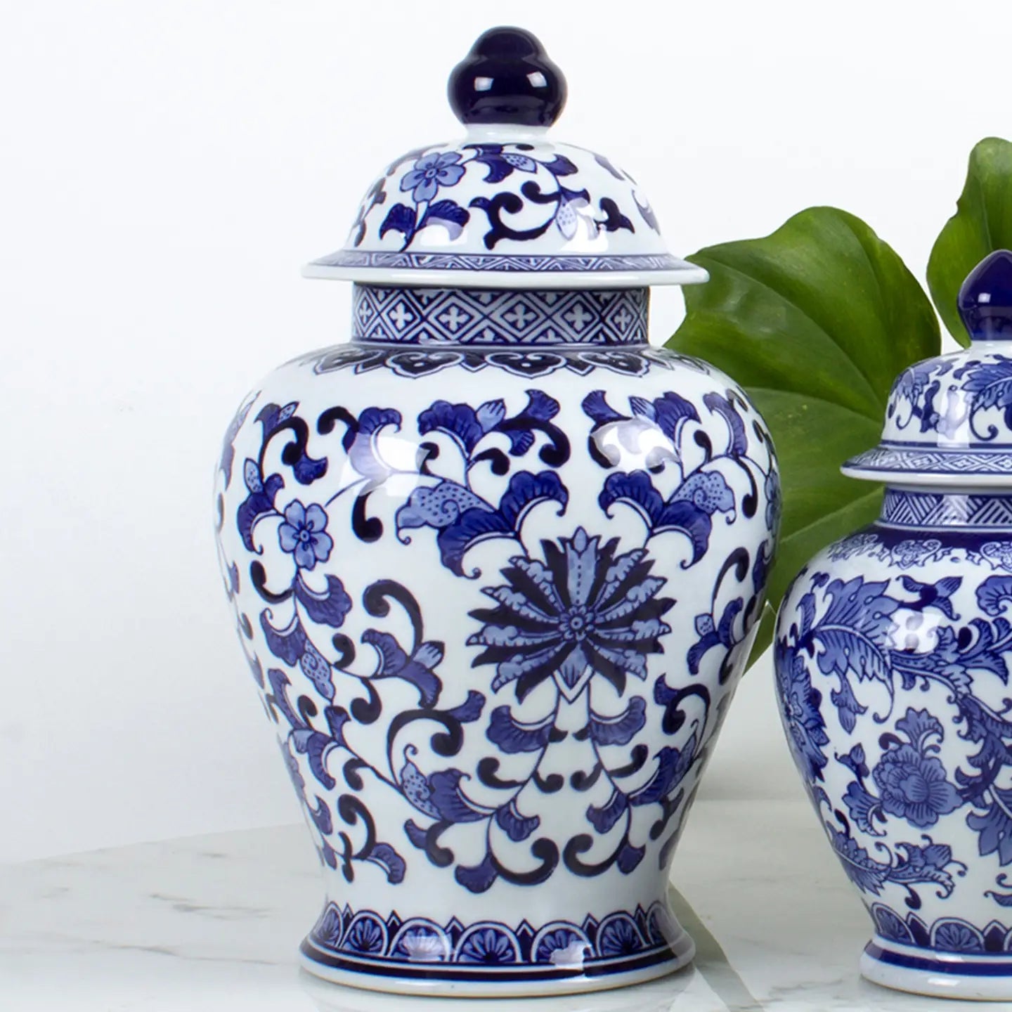 Porcelain Chinoiserie Ginger Jar