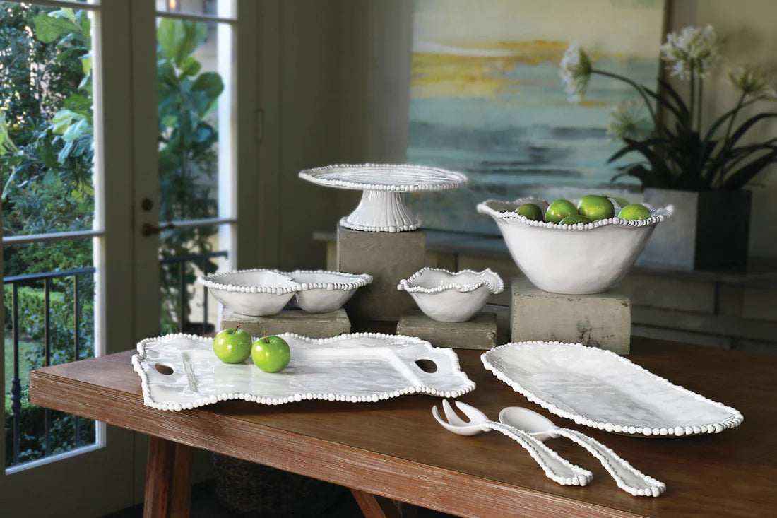 BB VIDA Alegria Large Salad Servers (White)