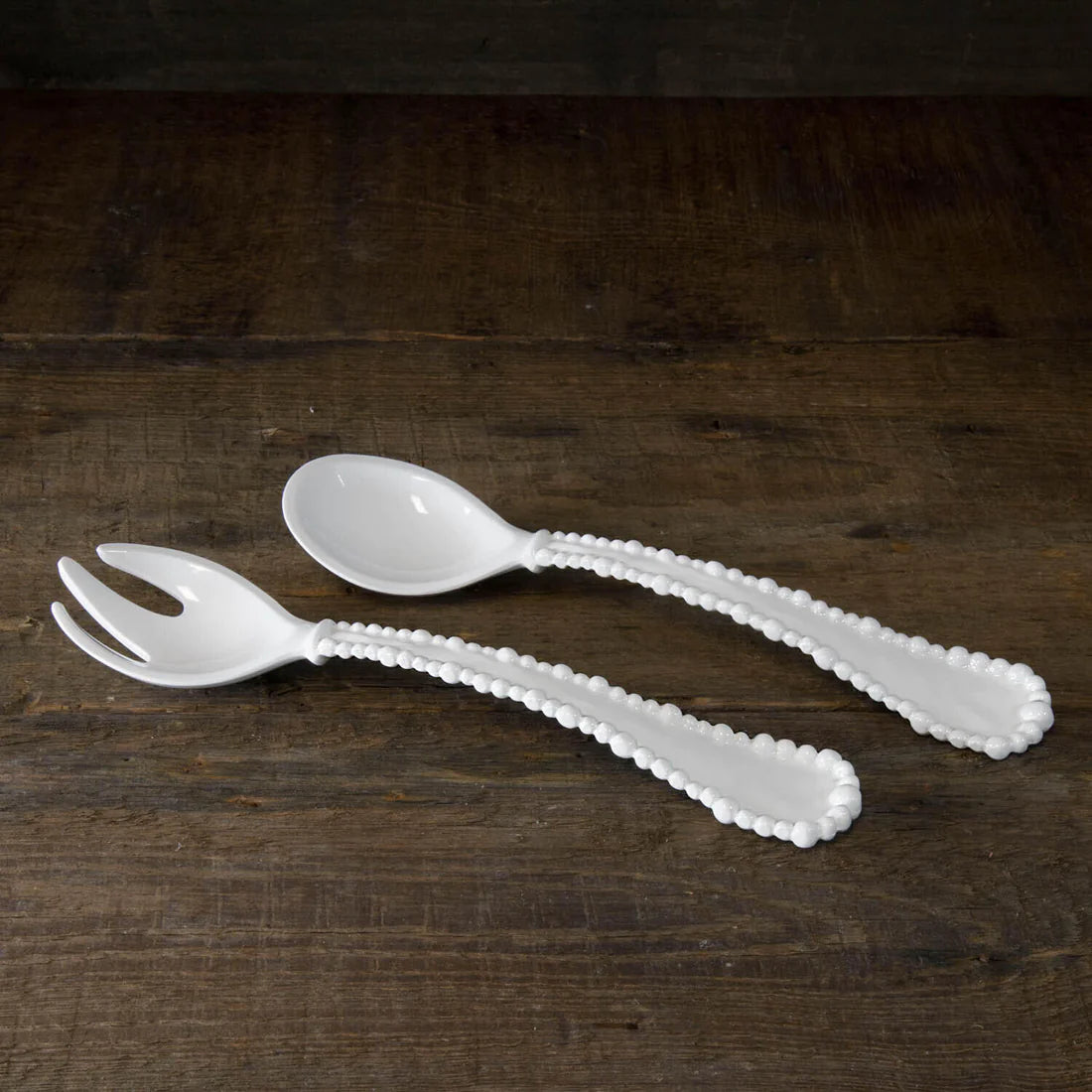 BB VIDA Alegria Large Salad Servers (White)