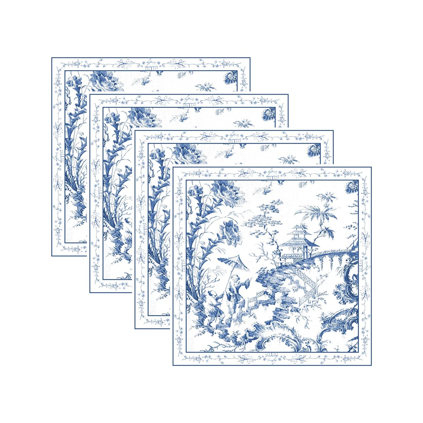 LINENS Chinoiserie Napkins 20 x 20 Set of 4 - Beatriz Ball