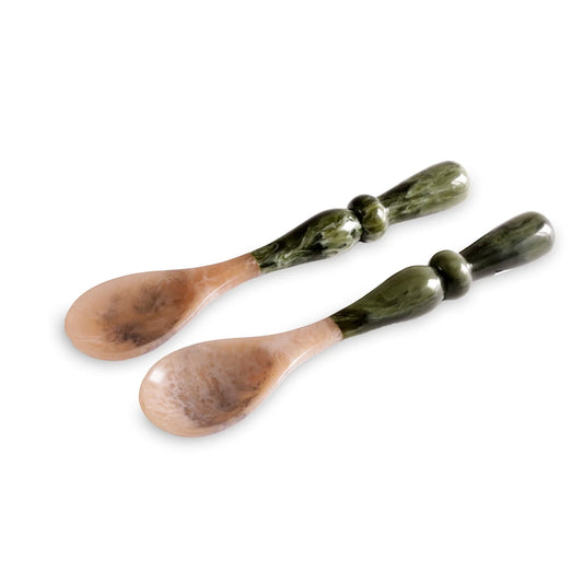 BB RESIN Malachite Salad Server