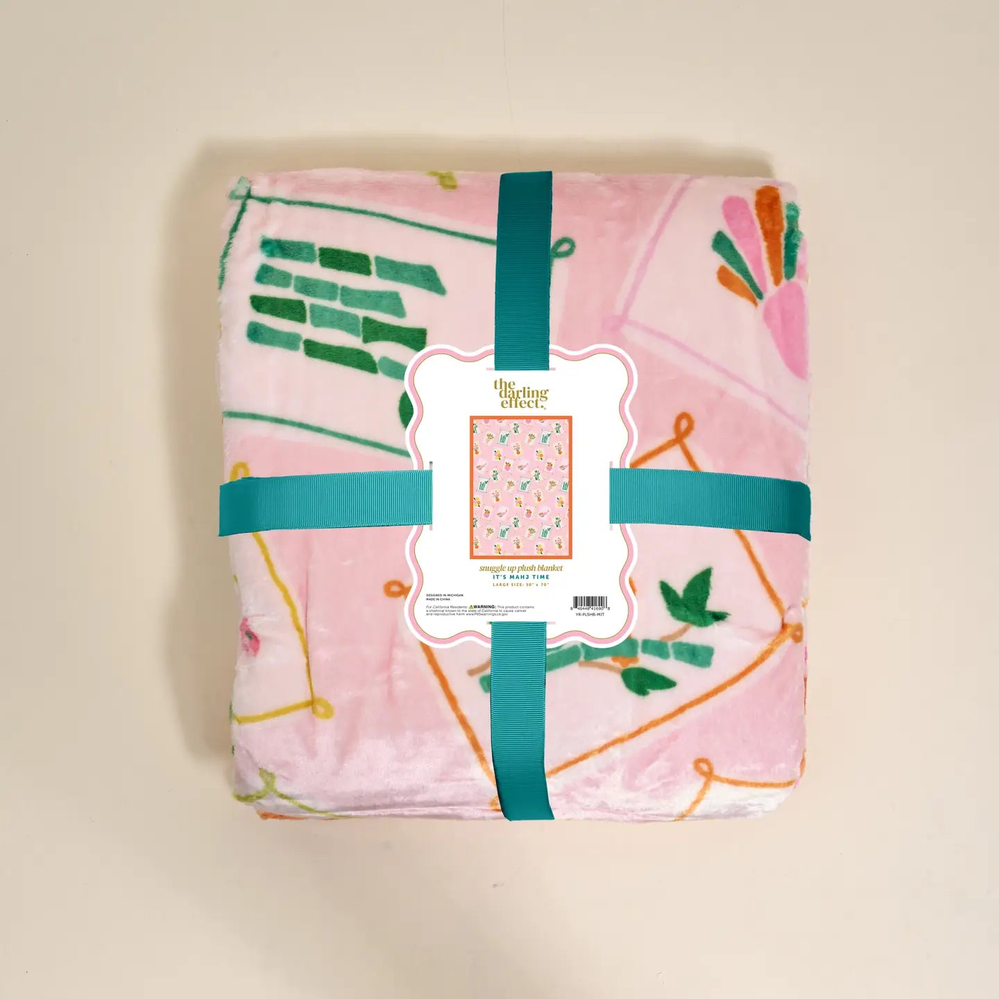 Snuggle Up Plush Blanket–It's Mahj Time