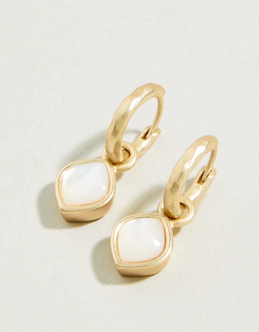 Maera Drop Hoop Earrings Mother-of-Pearl