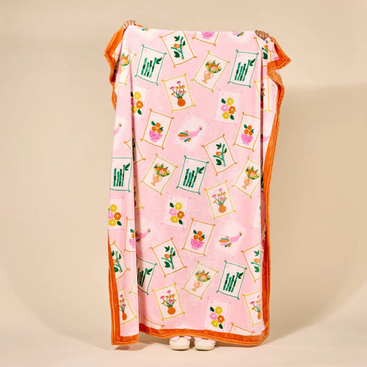 Snuggle Up Plush Blanket–It's Mahj Time
