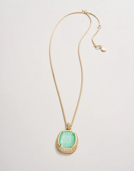 Karina Oval Necklace 18" Sea Foam