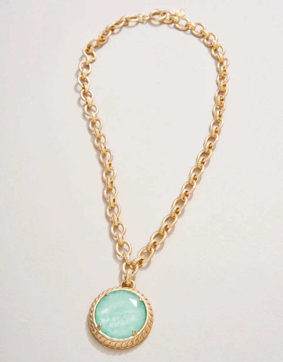 Karina Round Necklace 19" Ocean Blue