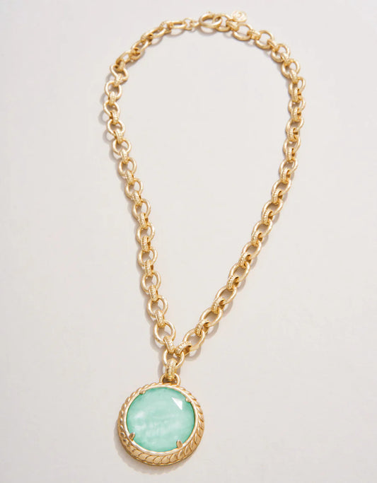 Karina Round Necklace 19" Ocean Blue