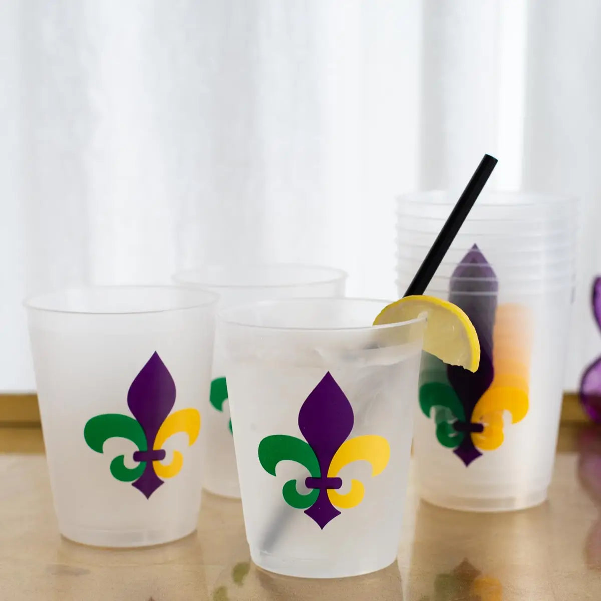 Fleur de Lis Plastic Cups