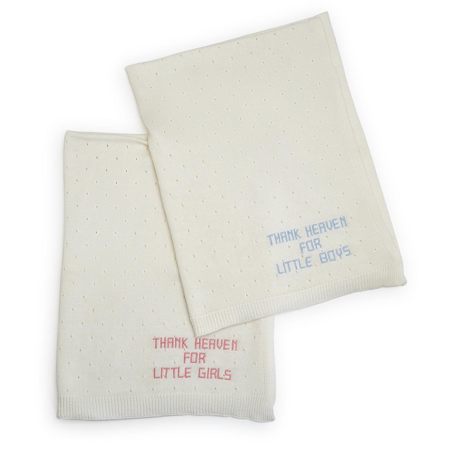 Thank Heaven 30" x 40" Soft Knit Blanket with Embroidery