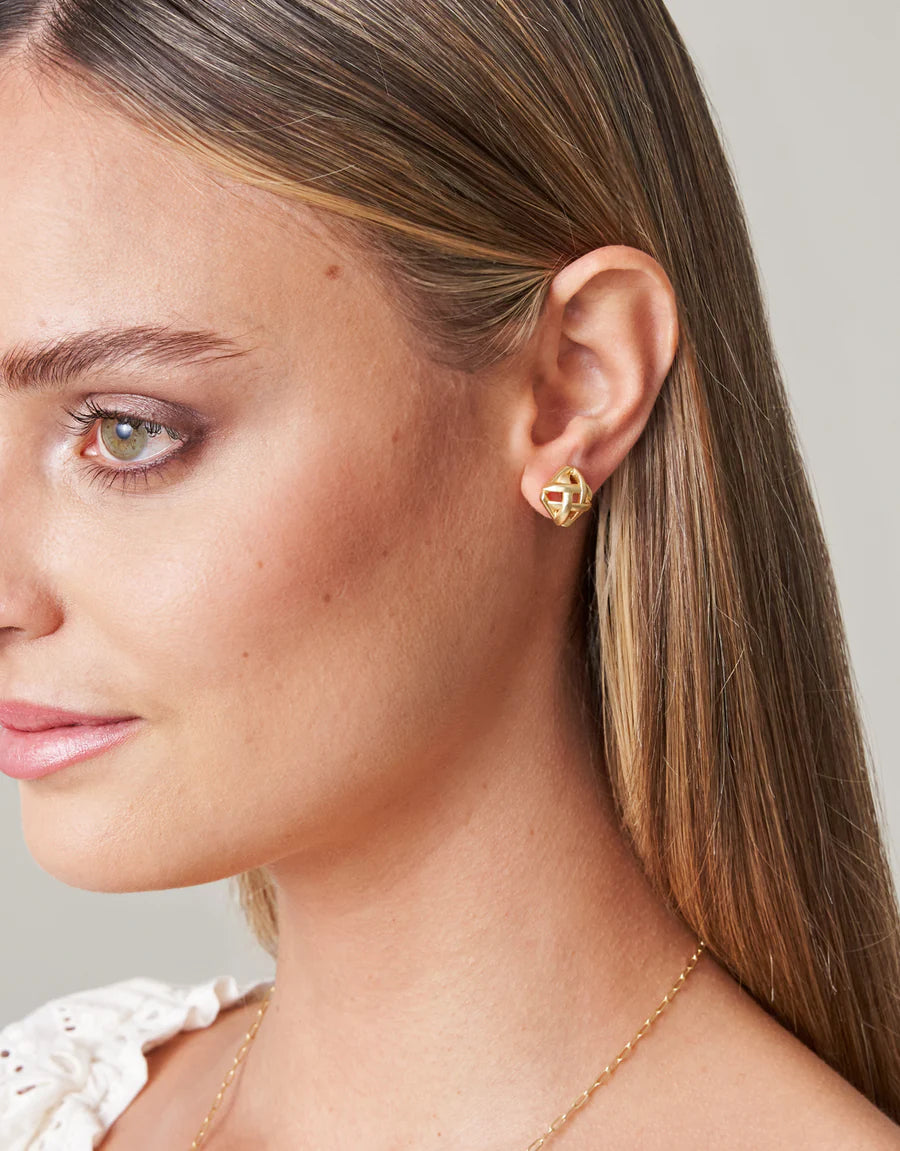Cane Stud Earring Gold