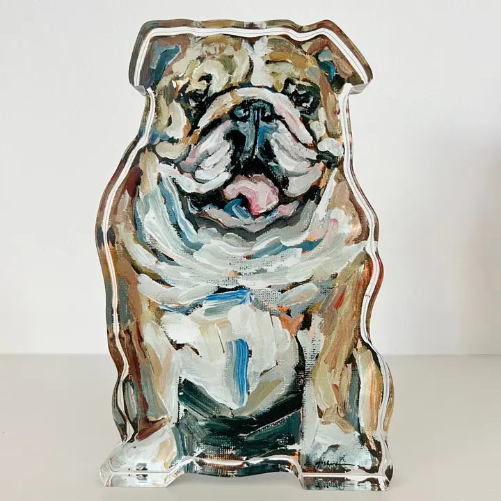 "Bulldog Fawn & White" Acrylic