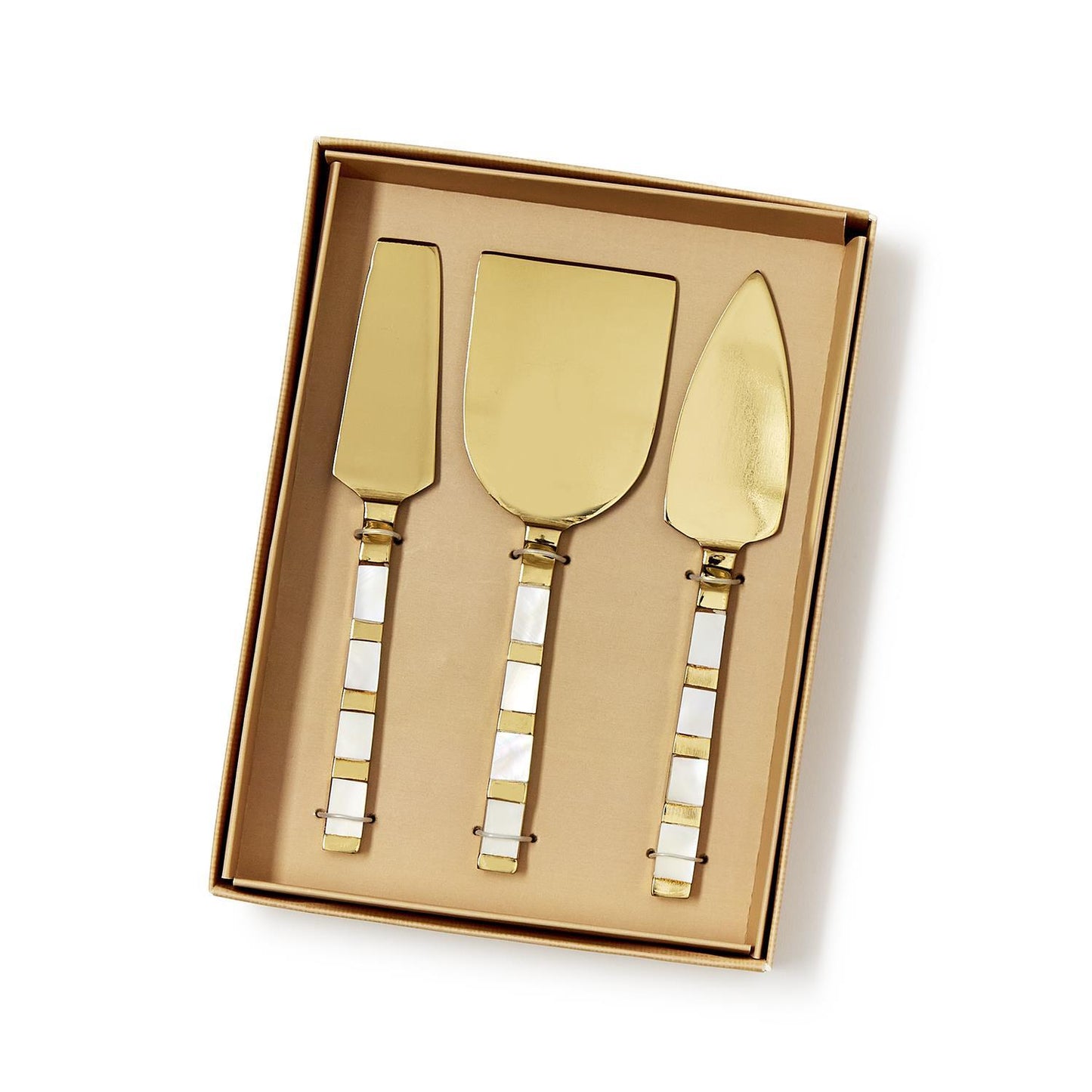 Mother of Pearl Cheese Knives in Gift Box