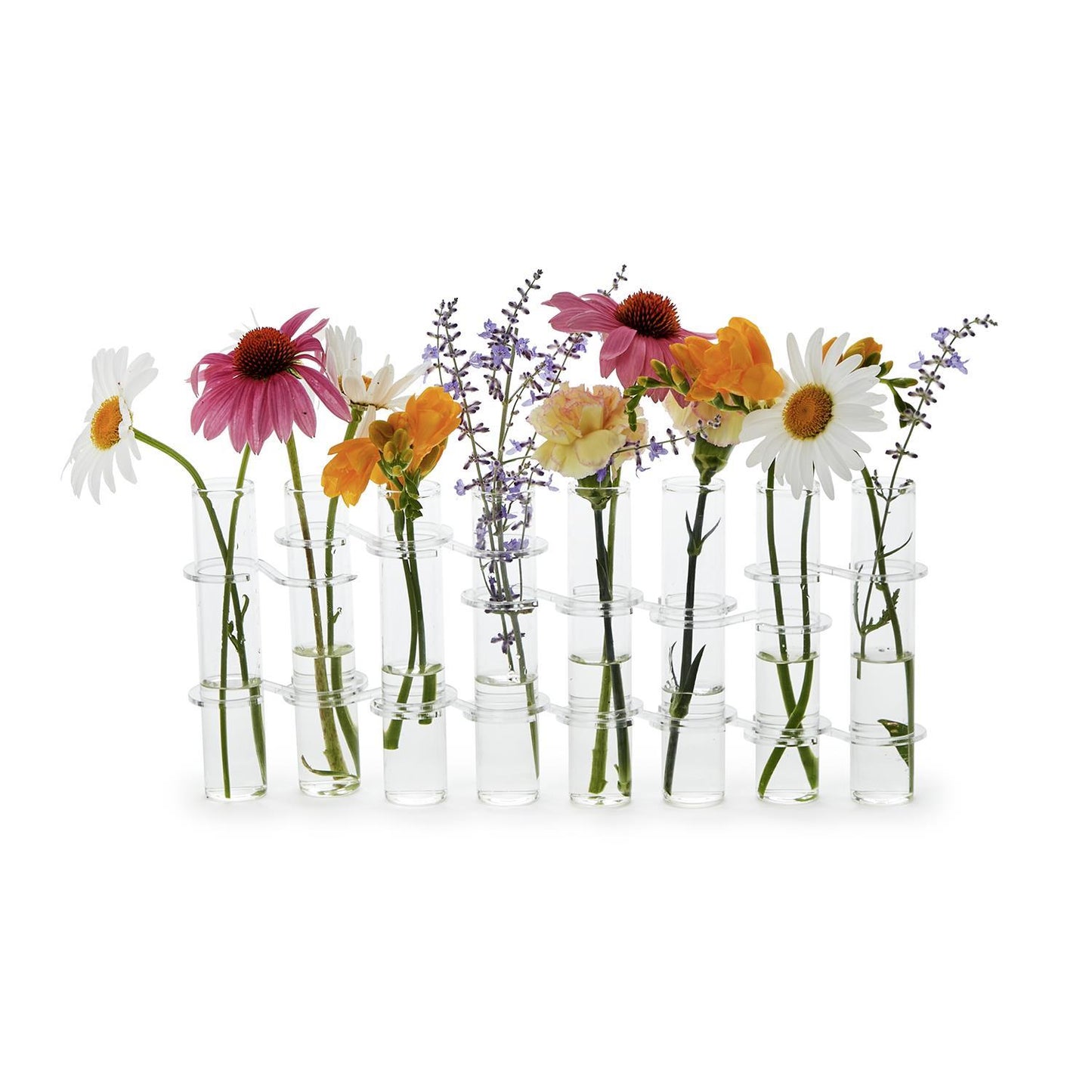 Set of 8 Hinged Tube Flower Vases